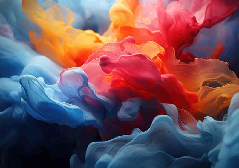 Liquid form array of colours