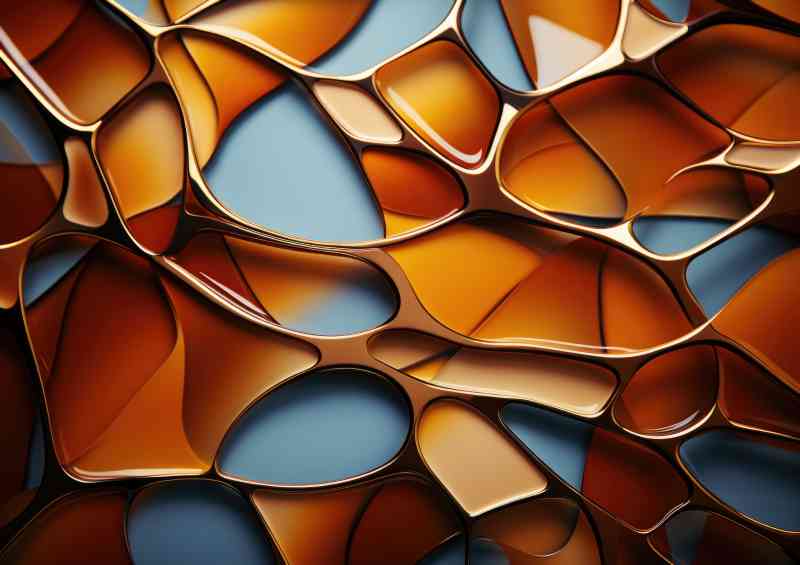 Liquid form shapes abstract style