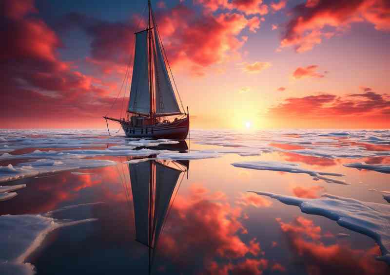 Oceans Luminous Embrace Sailboats