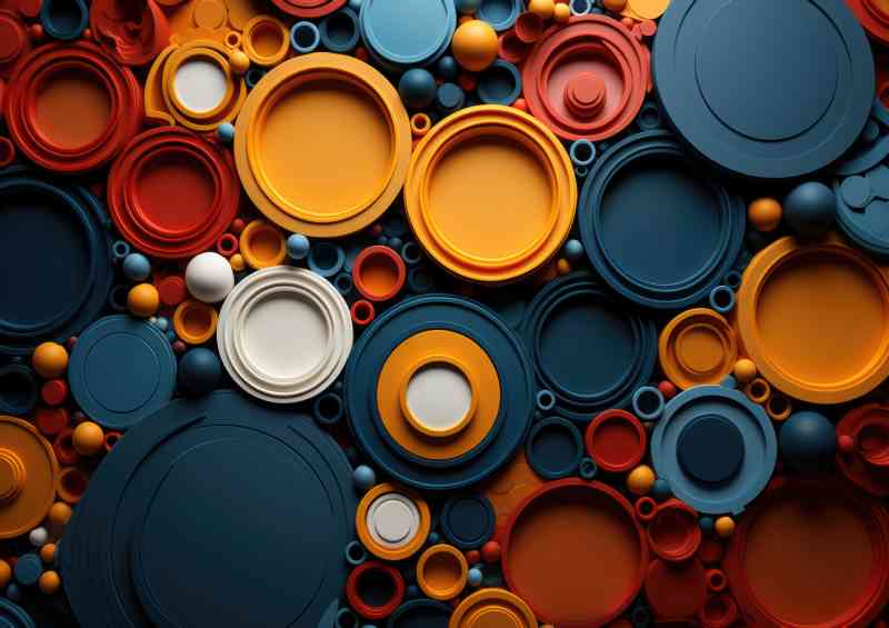 Potted circle colours abstract form