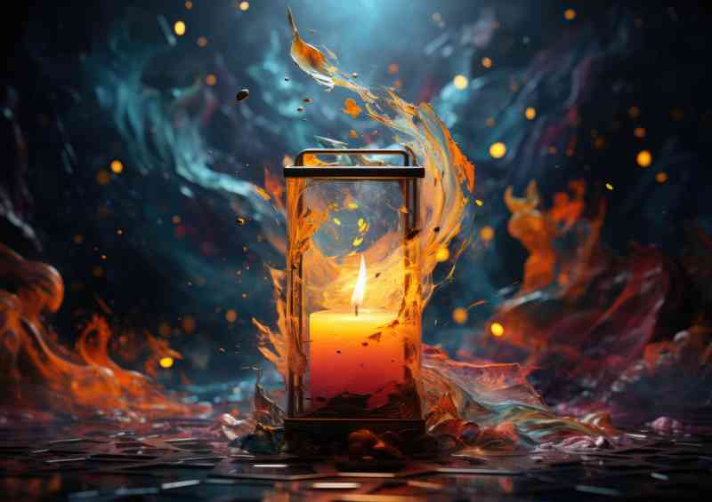 Smokey shapes blowing through the candle