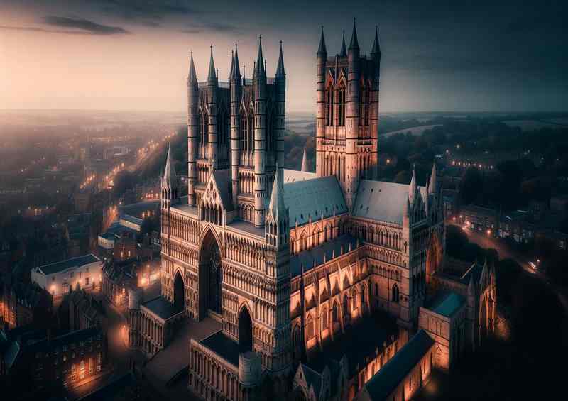 Twilight Gothic Cathedral Metal Poster