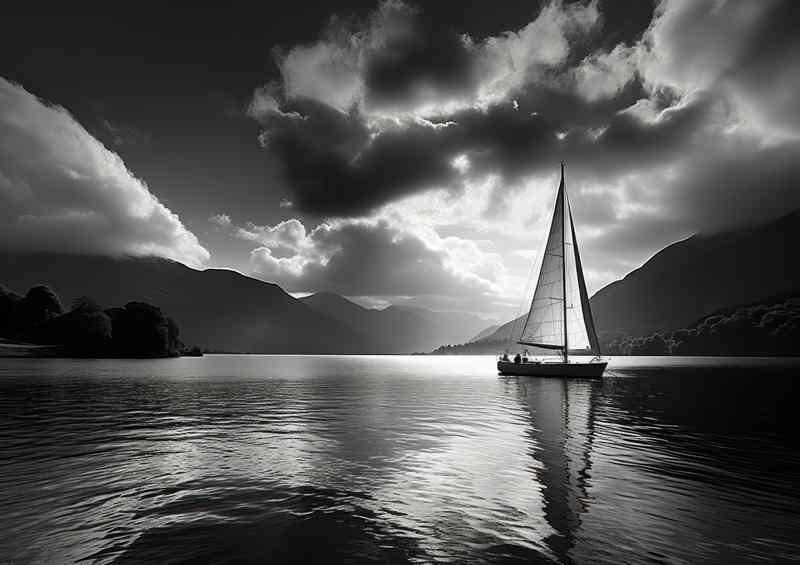 Sailing Serenity Yacht On Tranquil Waters