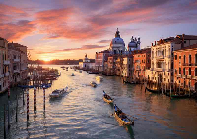 Serene Waters Grand Canal Sunset Symphony