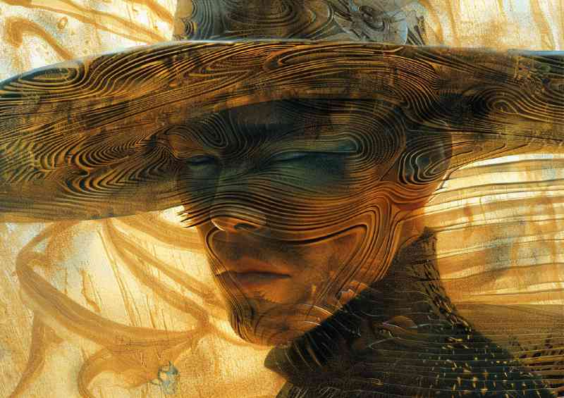 A Painted man with a hat