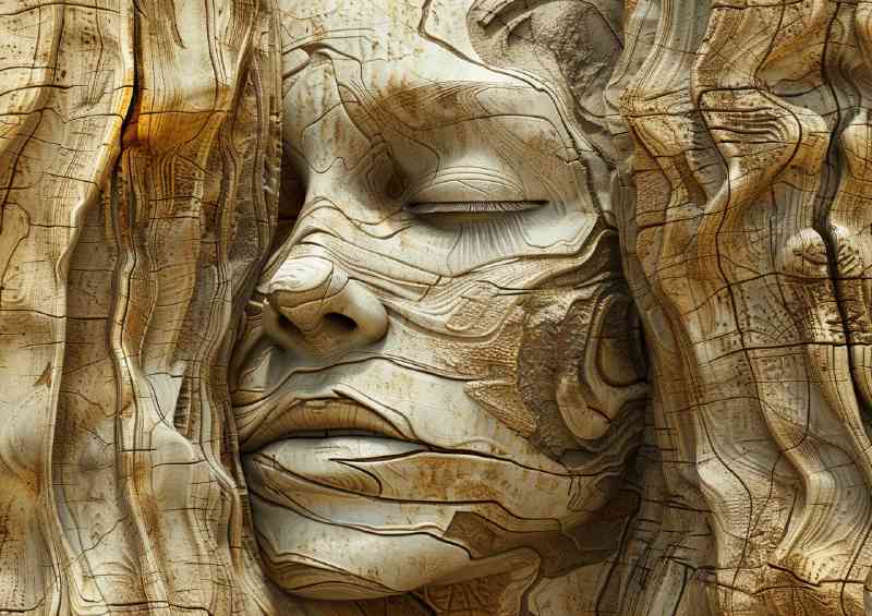 A Womans face in tangled territory