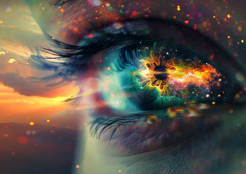 An Eye with the nebula in front of it