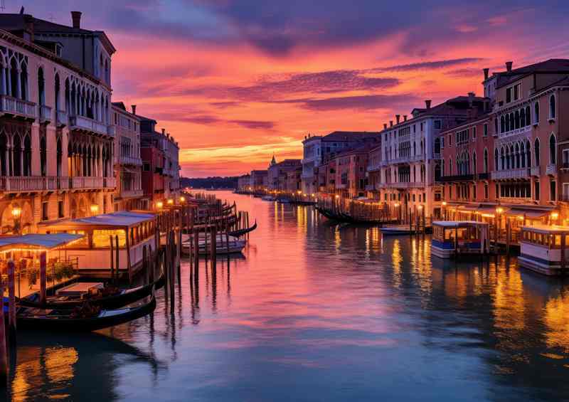 Sunset Serenity Grand Canals Evening Bliss