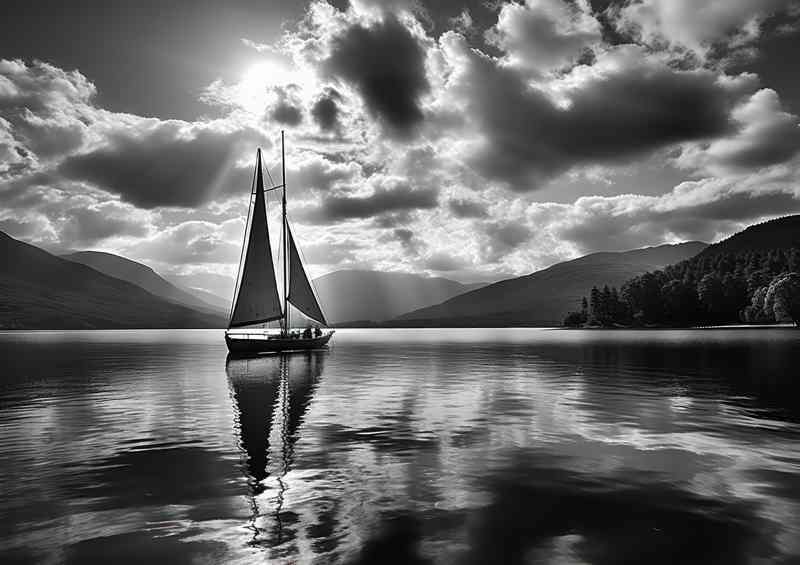 Twilights Embrace Of Yachts Silhouette