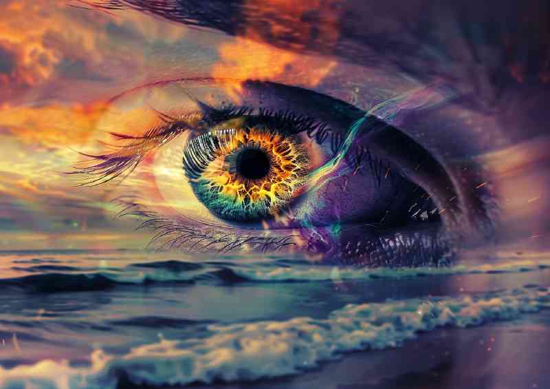The Eye with the sea waves