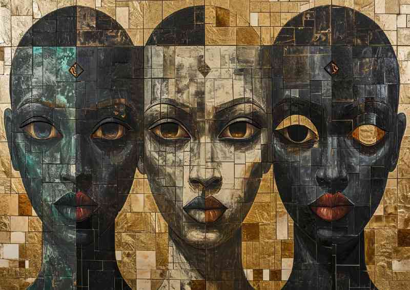 the painted three ladys heads