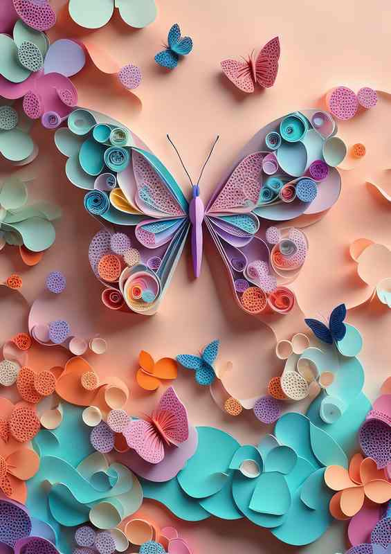 A Symphony of Flowers and Animal Imagery Butterflies