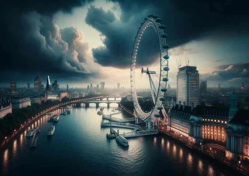 London Eye Metal Poster