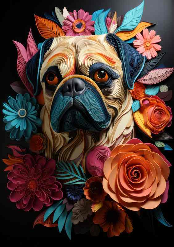Artistic Creations of Paul The Pug Flowers and Animals