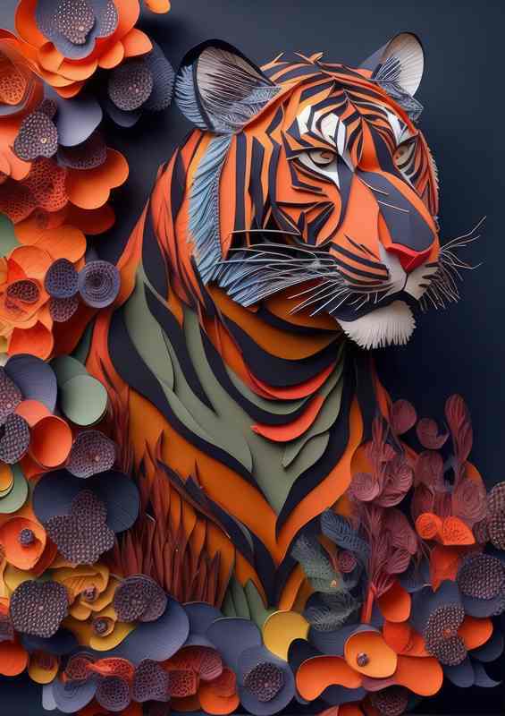 Blooming Tales Art Inspired Tiger In Flowers