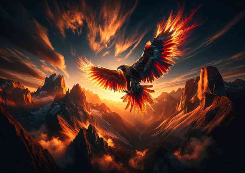 Majestic Eagle its feathers a fusion o f colour