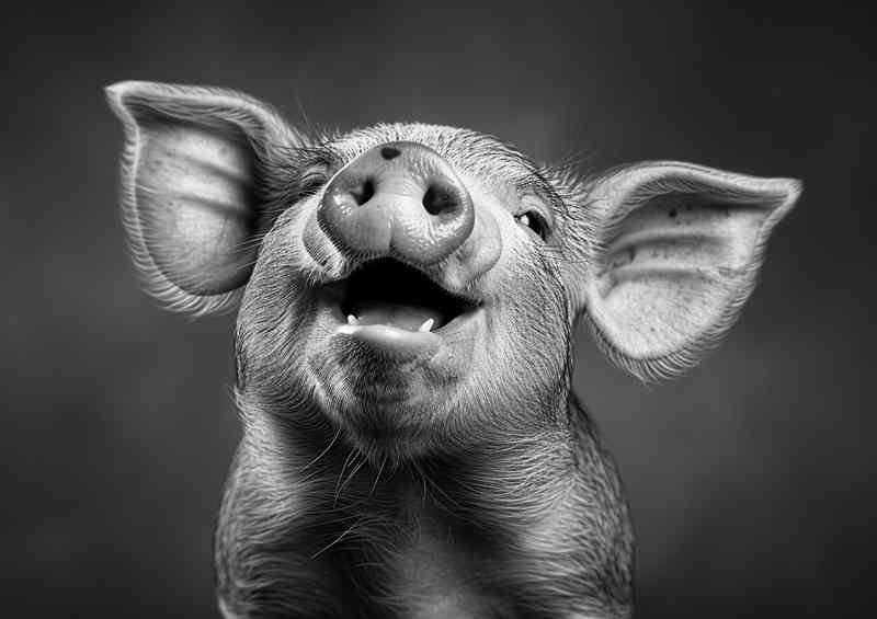 The funny laughing pig