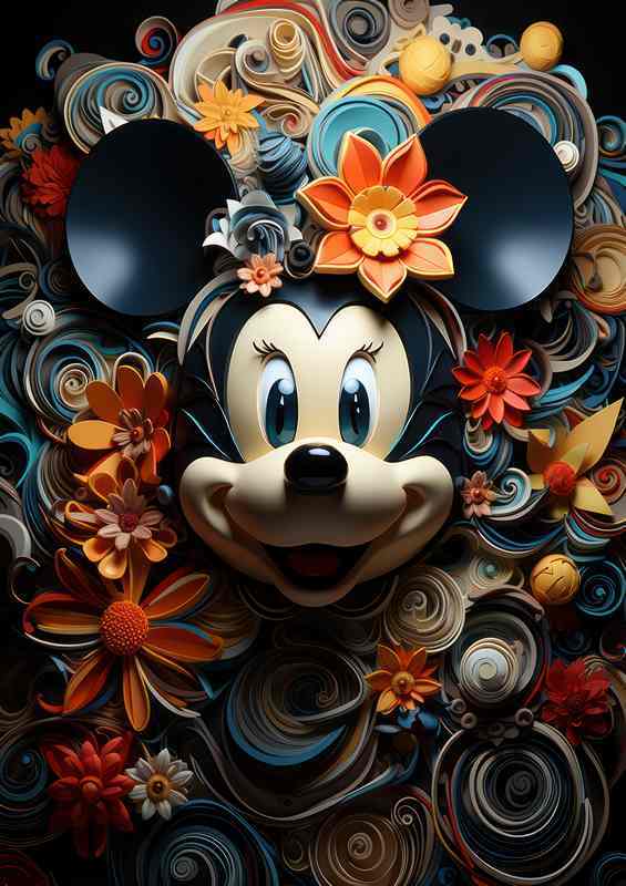 Floral Wonderland Artistic Mandy The Mouse and Blooms