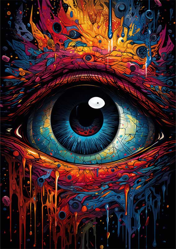 Rainbow Reverie Abstract Faces in a Spectrum of Hues
