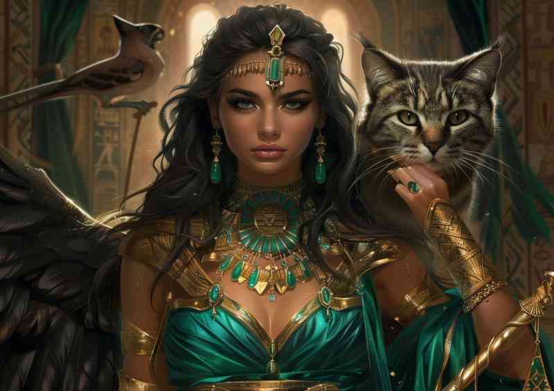 Egypt in the style of mythology and Cat