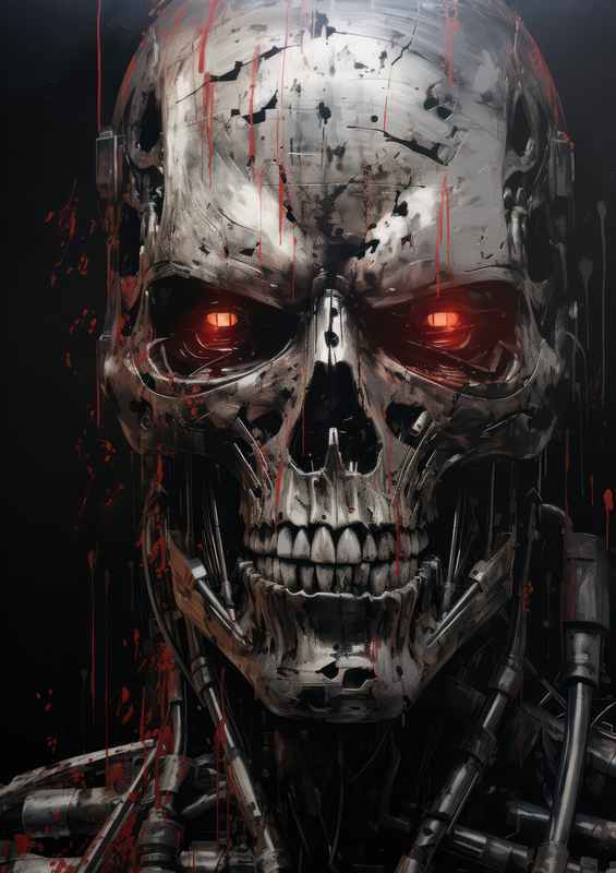 Terminator Japanese ink art
