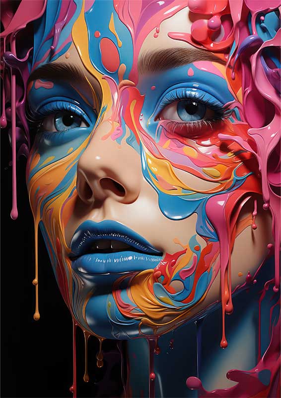 Rainbow Rhapsody Emotional painted face