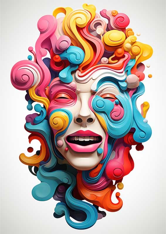 Spectrum of Emotions with colorful face