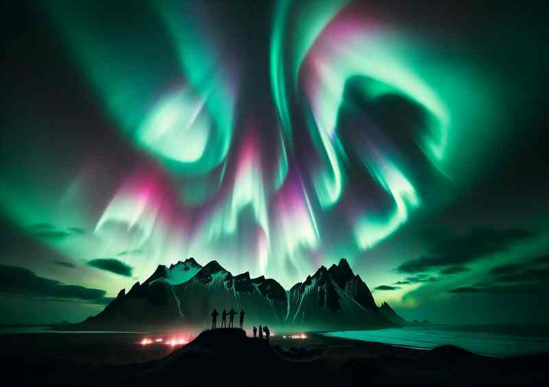 North Lights Ice. Ethereal Dance of Colors.