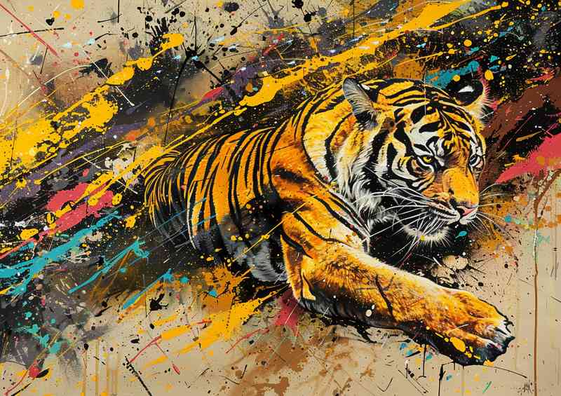 A flying Tiger through open space