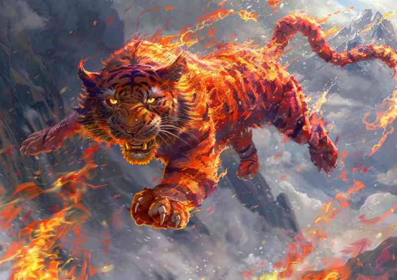 Anthropomorphic red Tiger