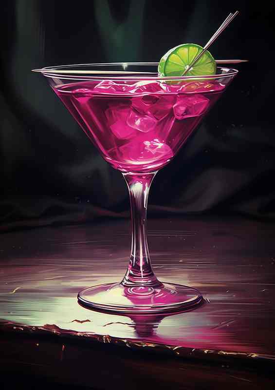 Glistening Glass Martini in Dazzling Color Tones