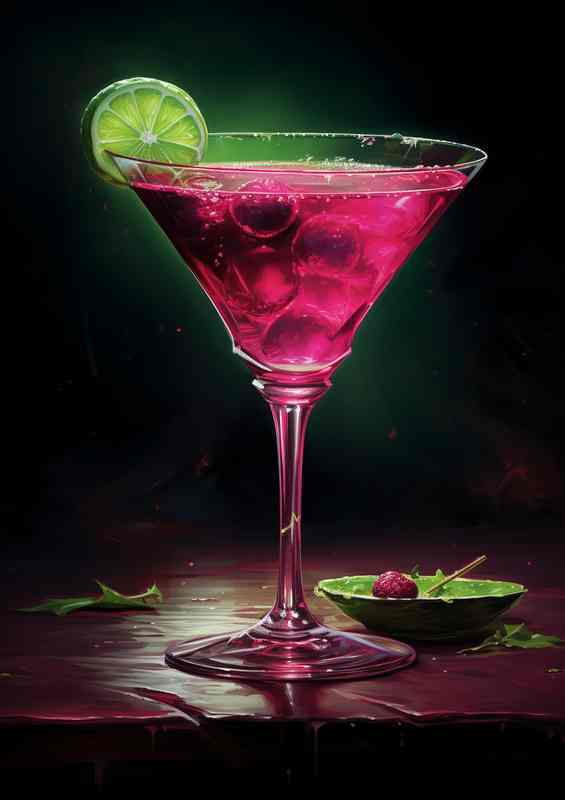 Martini Masterpieces in Magenta and Emerald