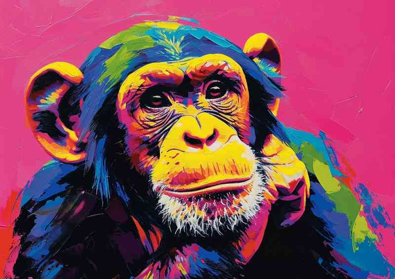 Funny monkey abstract style