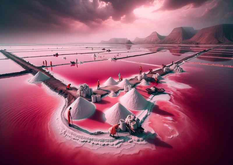 Senegal Pink Lakes Metal Poster