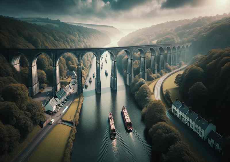 Pontcysyllte Aqueduct Wales This navigable aqueduct