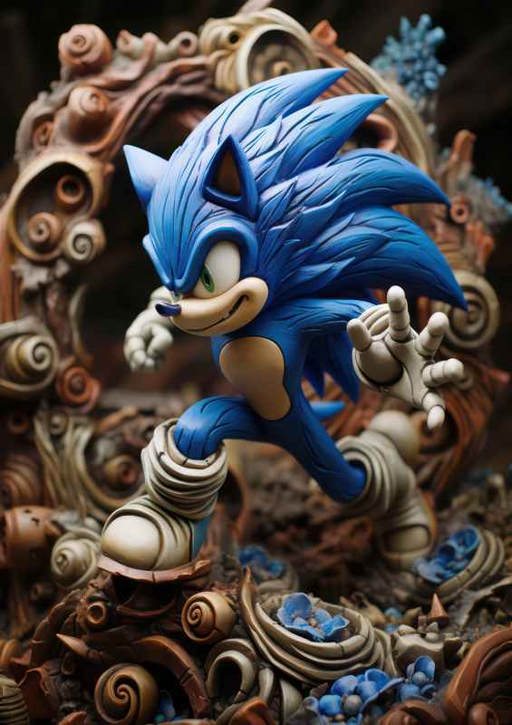 The Blue hedgehog plasticine style