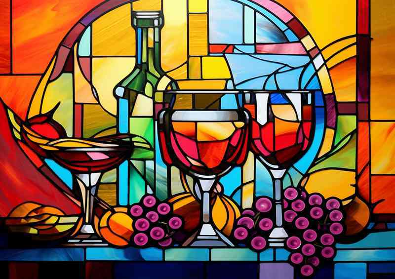 Bottled Brilliance Abstract Paintings of Wine Moments