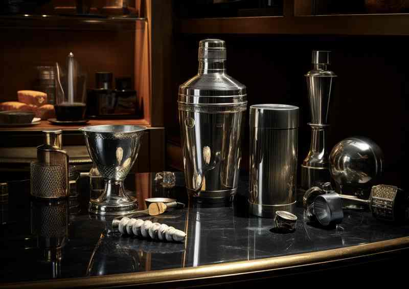 Elegant Mixology Scotch Shaker in Stark Contrast