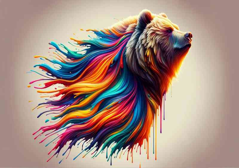 Powerful bear The bears fur will be depicted