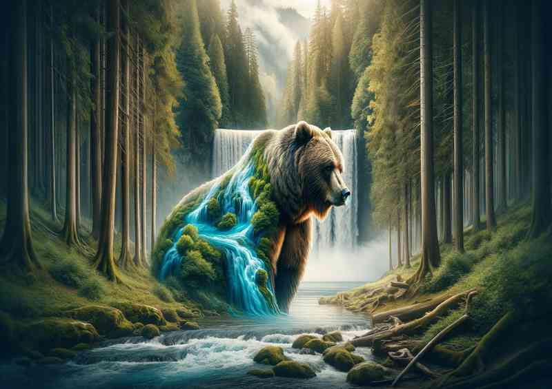 Robust Bear its fur a blend of earthen solidity
