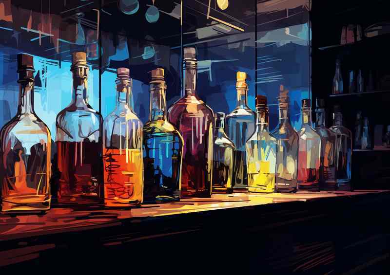 Nightshade Nectars | Liquor Art Metal Poster
