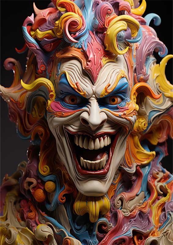 EmoFaces Technicolor Clown Poster