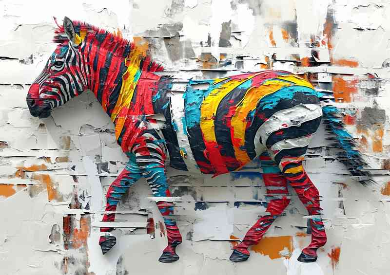 The colourful painted Zebra