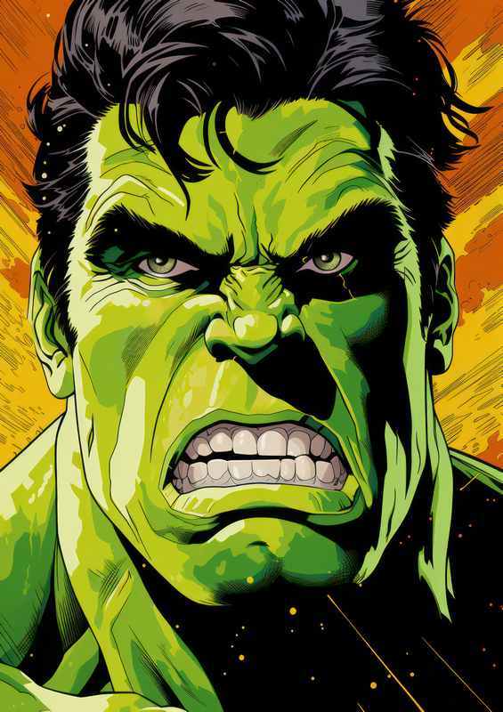 The Hulk pop art style