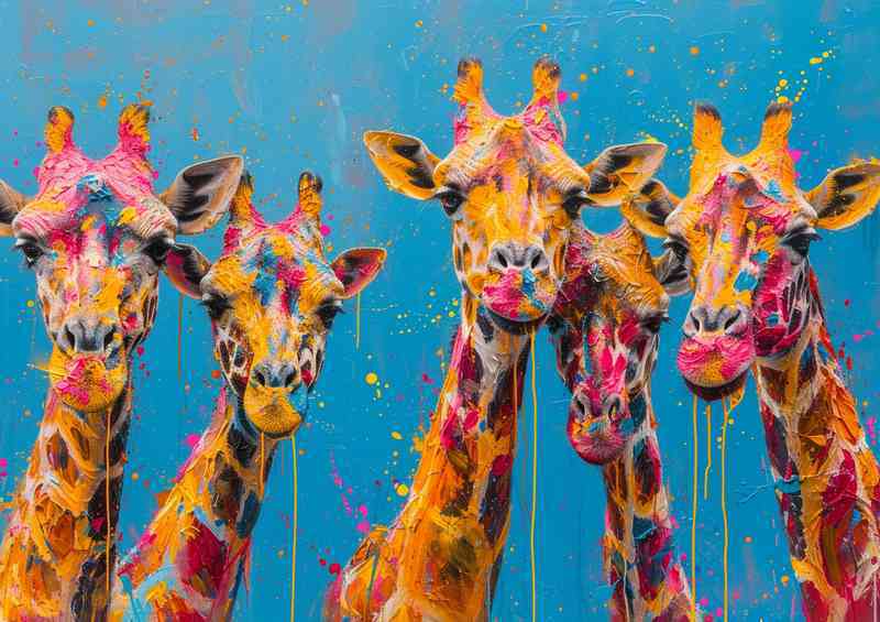 The giraffe club splashed art