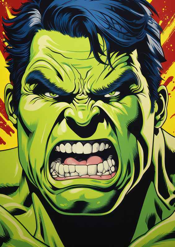 The Hulk pop art style quest of the vally