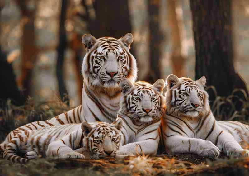 White Tigers with Family