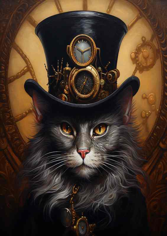 Feline Futurism Where Classic Charm Meets Cyber Realms