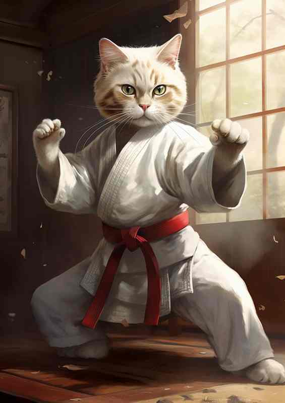 Karate Kitty Anthropomorphic Feline Martial Arts
