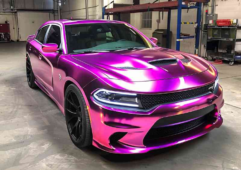 Dodge charger srt hellcat magenta color car